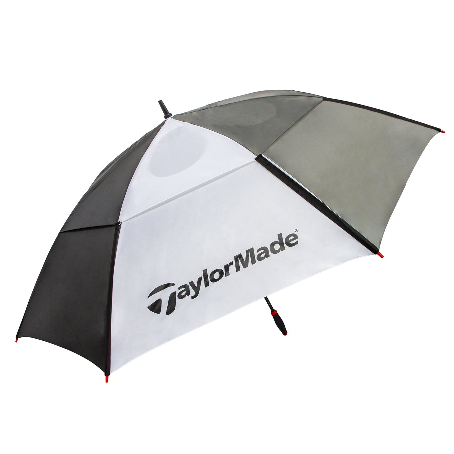 TaylorMade 68-inch Auto Open Vented Golf Umbrella, Black/White