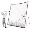 Golf Practice Net Hitting Net 10ft - Home Driving Range, Swing Training Aids, Big Size Auto Ball Return, Portable, Black